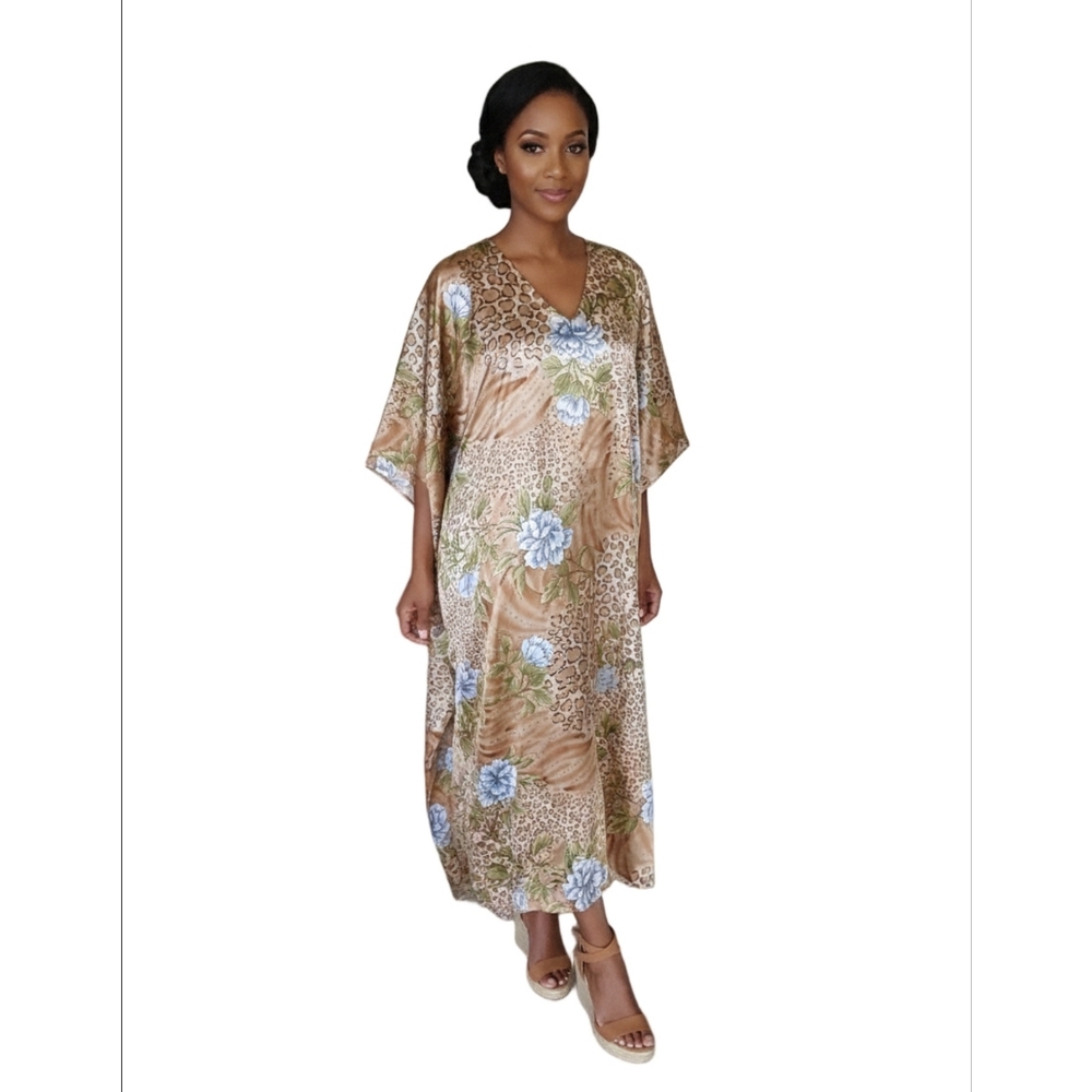 Anthony Original Women's Elegant‎ Floral Animal Print Kaftan